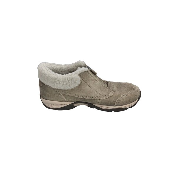 Easy Spirit Exclaim Booties 8.5 Narrow Light Taupe Color Suede w Faux Fur Lining - Picture 6 of 10